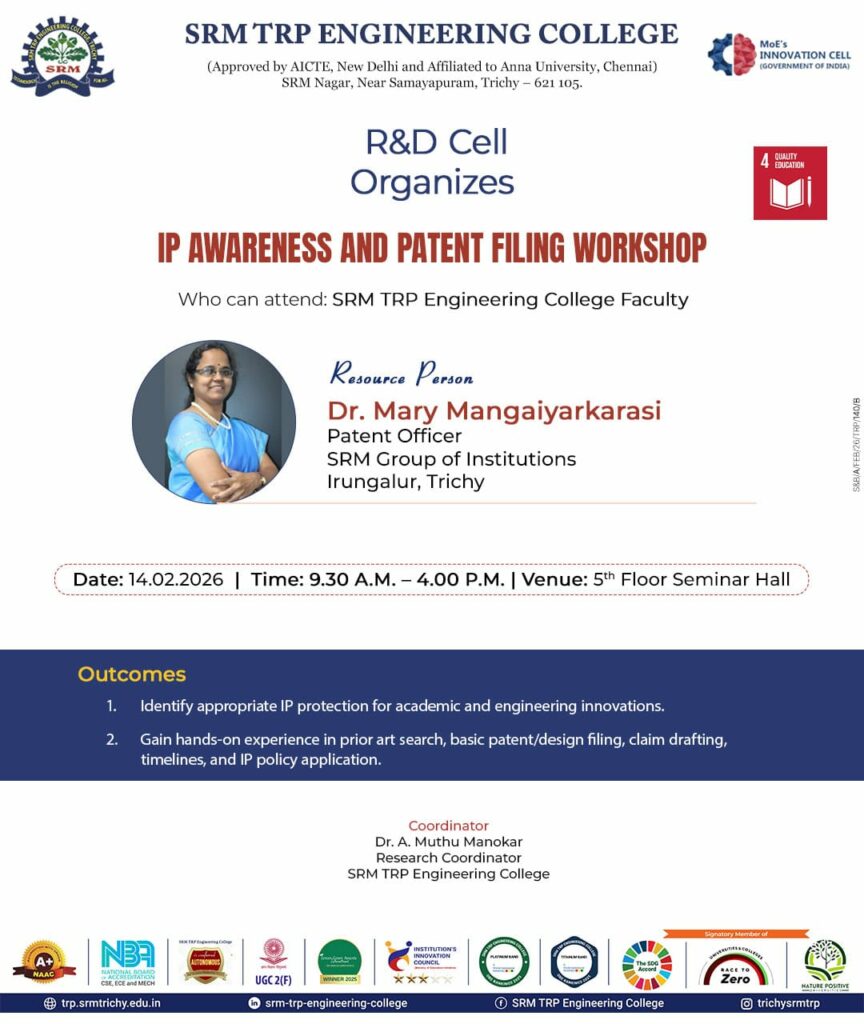 IP AWARENESS & PATENT FILING WORKSHOP